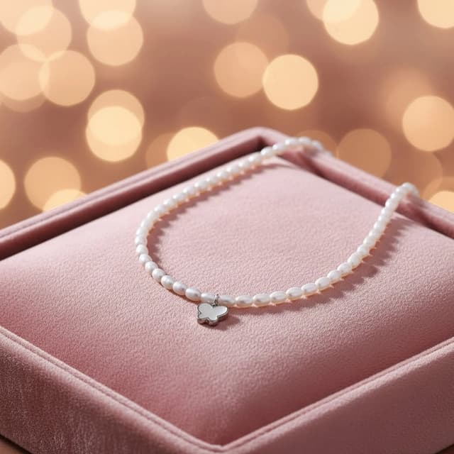 Classic Butterfly Pearl Necklace
